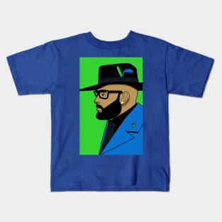 Beards and blazers-green Kids T-Shirt